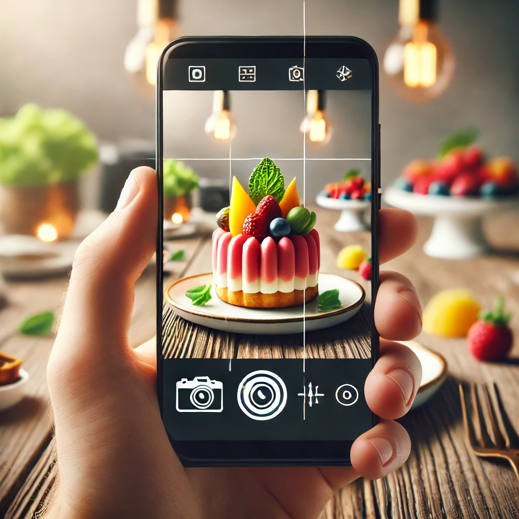 How to Photograph Food for Yummy Shots.' The image includes a well-plated dish like a colorful dessert